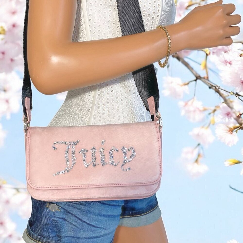 Juicy Couture Exclusive Pink Diamond Shoulder Crossbody Wallet Handbag Purse NWT - Picture 3 of 12